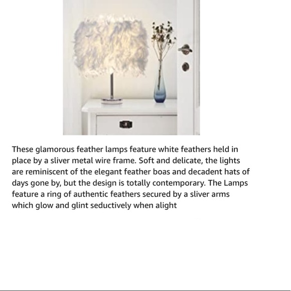 Feather Lamp White - Picture 10 of 10
